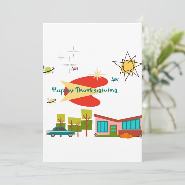 Carte de vacances plate (Debout devant)
