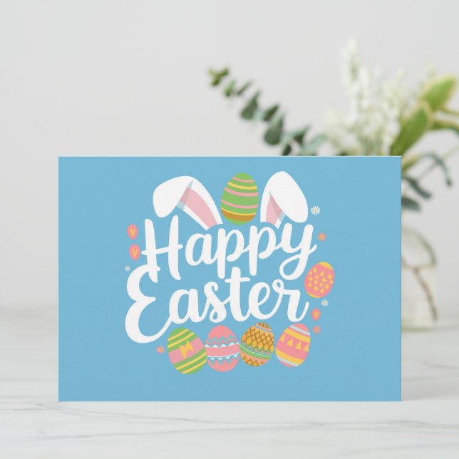 Carte de vacances plate (Debout devant)