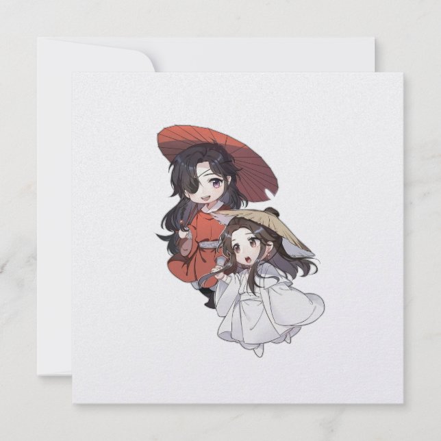 Carte de vacances plate Chibi Tgcf (Devant)