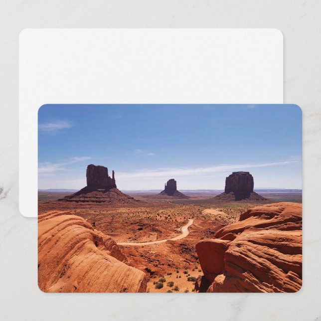 Carte de vacances plate de Monument Valley (Devant / Derrière)