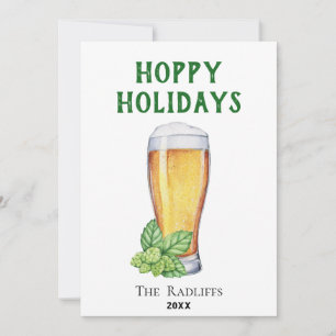 Carte de vacances plate en verre à bière Hoppy Hol