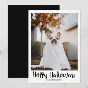 Carte de vacances plate minimaliste pour l'Hallowe