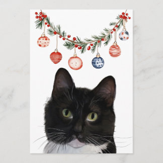 Carte de vacances plate pour chat