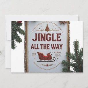 Carte de vacances plate vintage « Jingle All The W