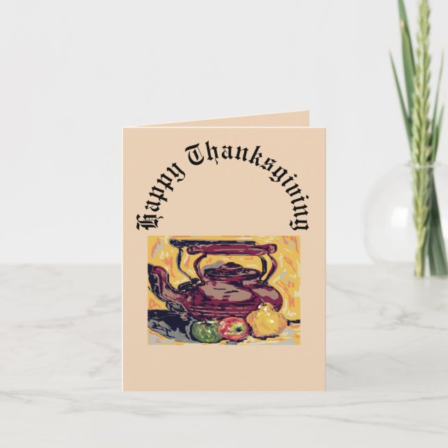 Carte de vacances pliée : Bon thanksgiving (Devant)