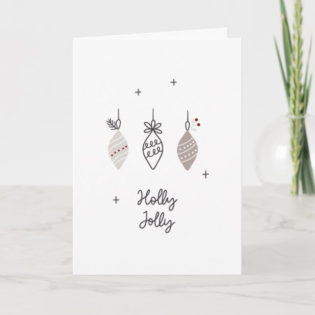 Carte de vacances pliée festive Scandinave (Devant)
