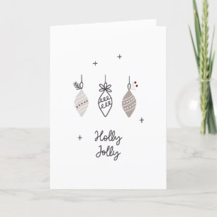 Carte de vacances pliée festive Scandinave