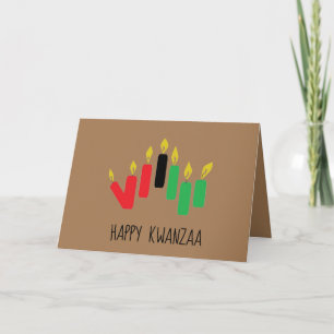 Carte de vacances pliée : HAPPY KWANZAA