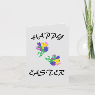 Carte de vacances pliée : Lys de Pâques