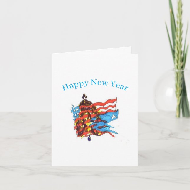 Carte de vacances pliée : Nouvel An 2023 (Devant)