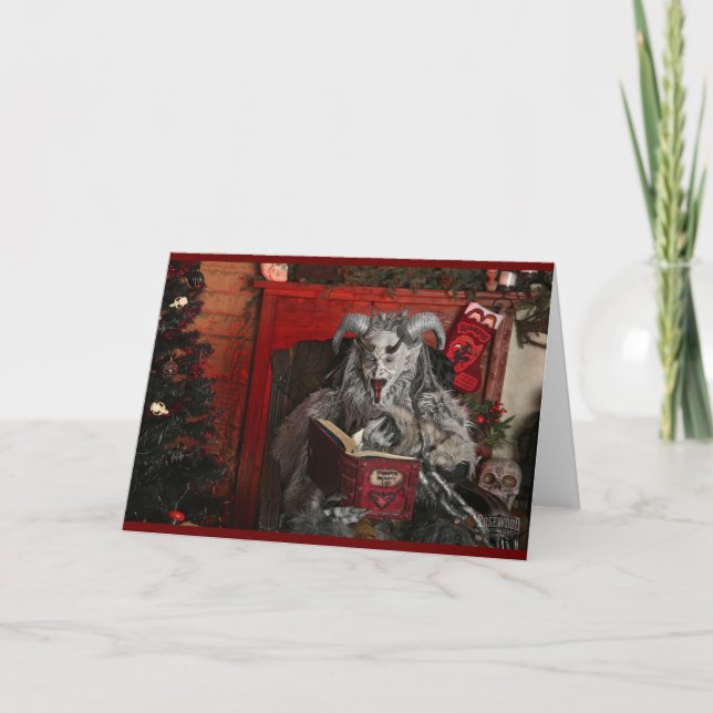 Carte de vacances pliée PNW Krampus (Devant)