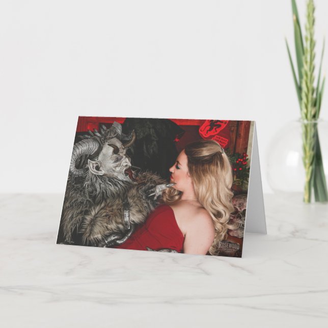 Carte de vacances pliée PNW Krampus (Devant)