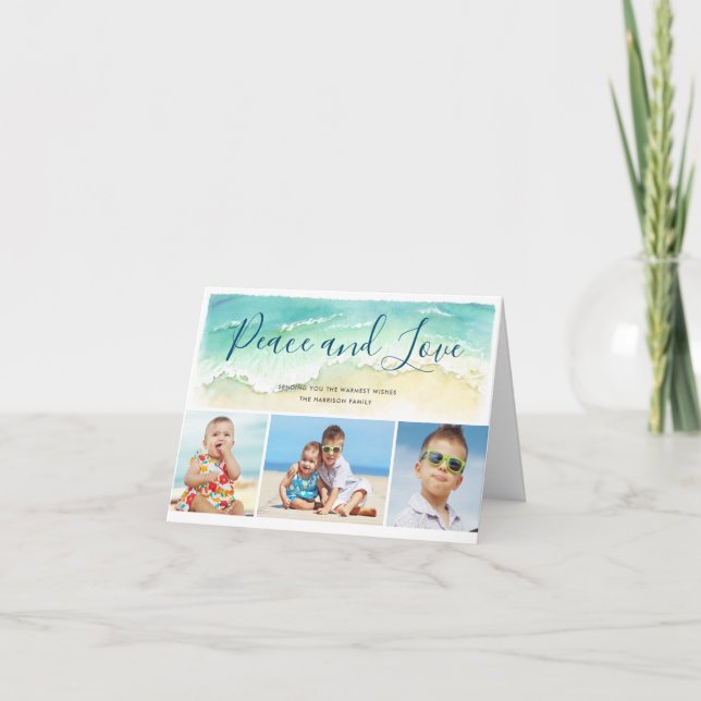 Carte de vacances pliée pour les Fêtes Côtière Pai (Devant)