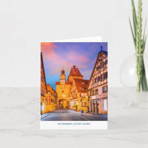 Carte de vacances pliée Rothenburg ob der Tauber