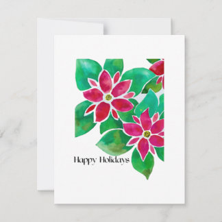 Carte de vacances Poinsettia Moderne