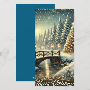 Carte de vacances Pont vers Christmas Wonderland