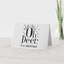 Carte de vacances pour cerf de Noël