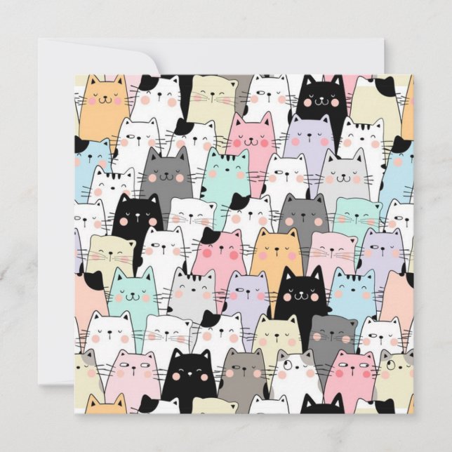 Carte de vacances pour chats (Devant)