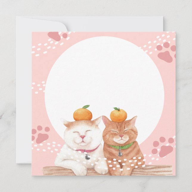 Carte de vacances pour chats (Devant)