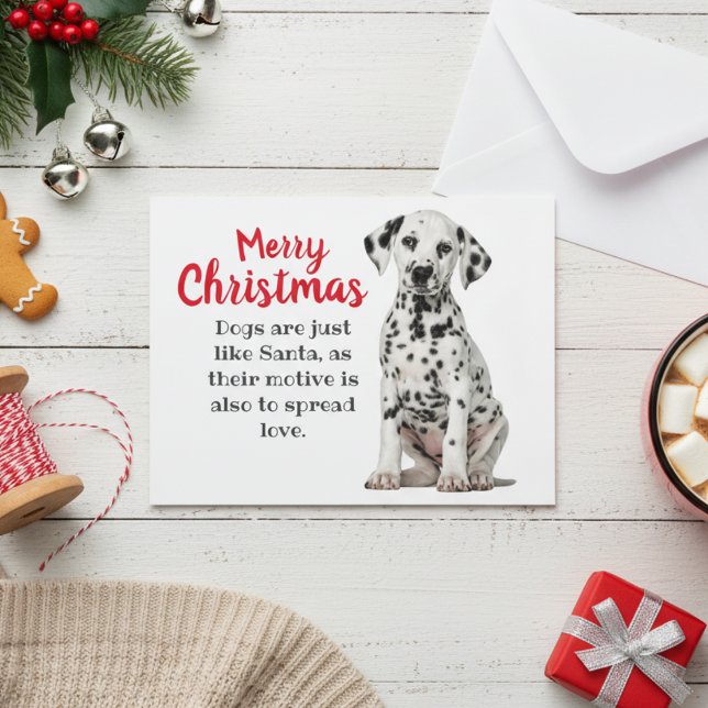 Carte de vacances pour chien dalmate (Dalmatian Dog Holiday Card)