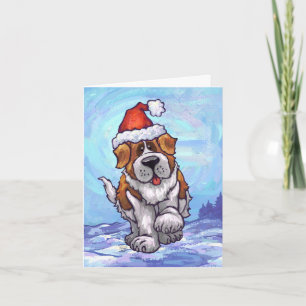 Carte de vacances pour chien Saint Bernard
