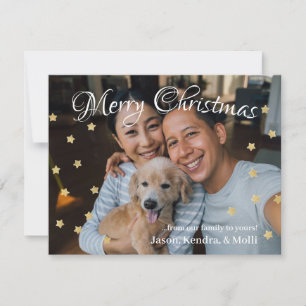 Carte de vacances pour famille de Noël moderne