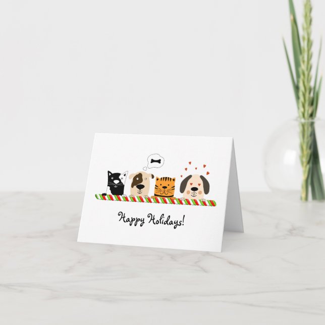Carte de vacances pour gardien de animaux (Devant)