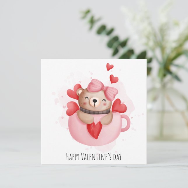 Carte de vacances pour la Saint Valentin (Debout devant)