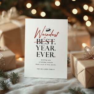 Carte de vacances pour l'année la plus étrange