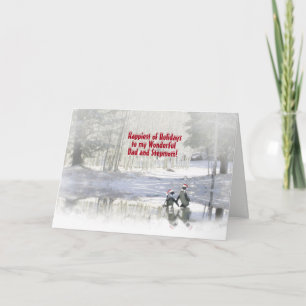 Carte de vacances pour papa et StepMom Stepmère