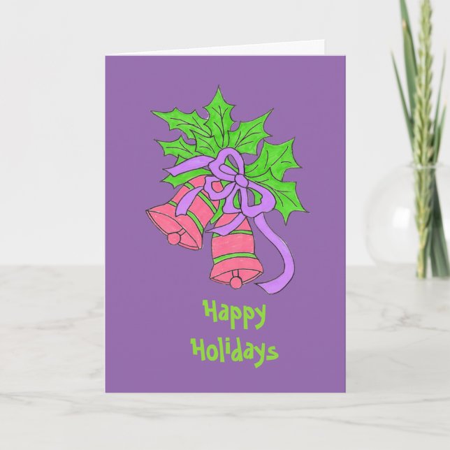Carte de vacances pourpre (Devant)