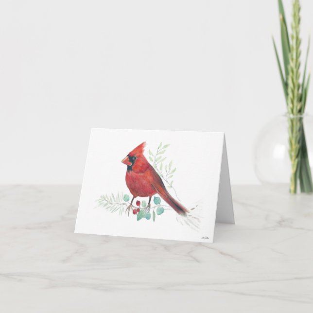 Carte de vacances Red Cardinal Bird (Devant)
