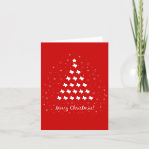 Carte de vacances Red Elegant Texas Christmas Tree