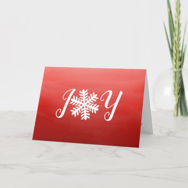 Carte de vacances Red Joy Snowflake (Devant)