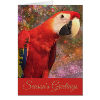 Carte de vacances Red Scarlet Macaw Parrot