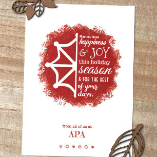 Carte de vacances Red Snowflake Company