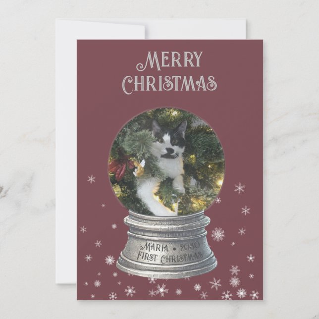 Carte de vacances Red Snowglobe (Devant)