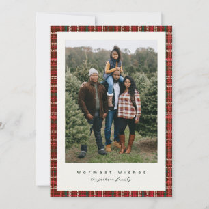 Carte de vacances Red Tweed Photocard