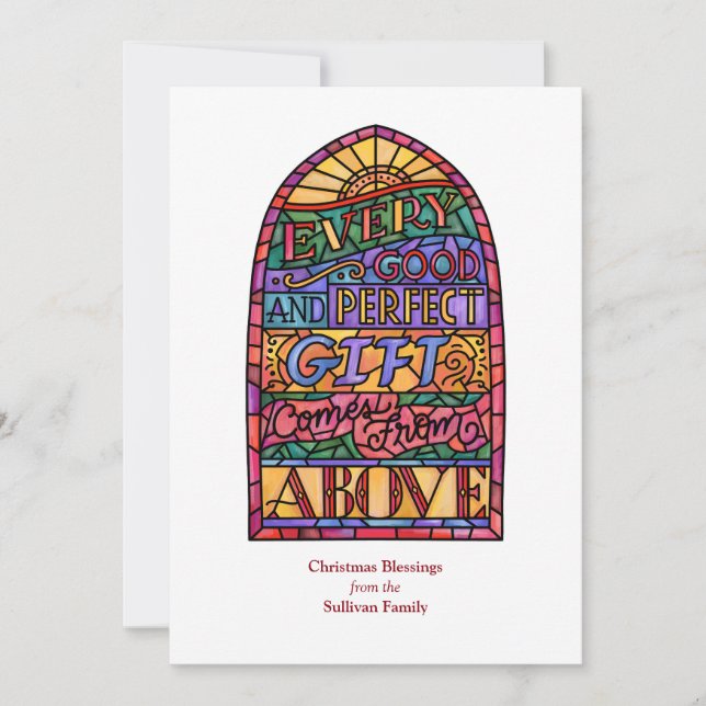 Carte de vacances religieuse non photo en verre te (Devant)