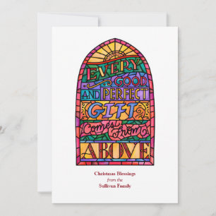 Carte de vacances religieuse non photo en verre te