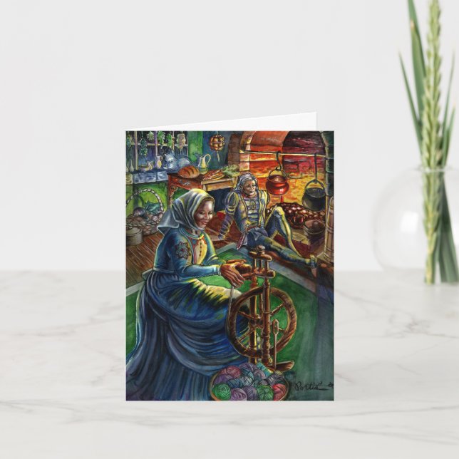 Carte de vacances : Rondin de Noël (Devant)