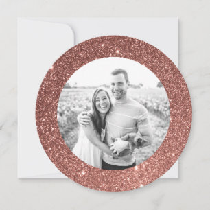 Carte de vacances rose Gold Parties scintillant Ca