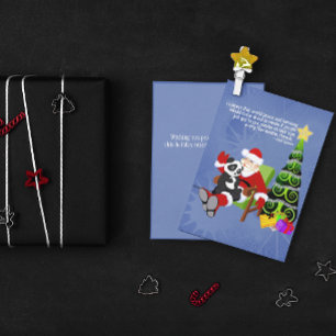 Carte de vacances Santa Panda Flat
