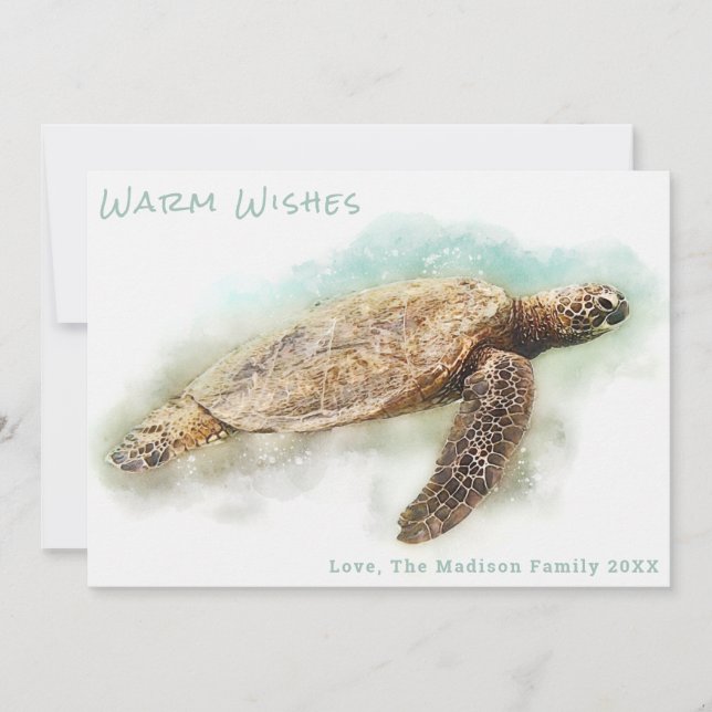 CARTE DE VACANCES SEA TURTLE | Chaleurs (Devant)