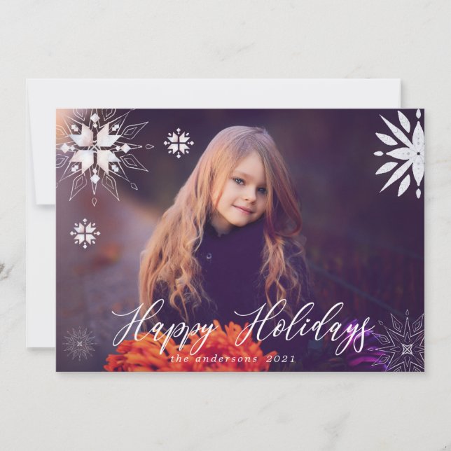 Carte de vacances Silver Snowflake (Devant)