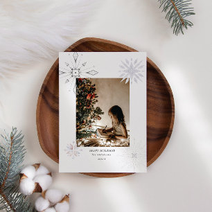Carte de vacances Silver Snowflake