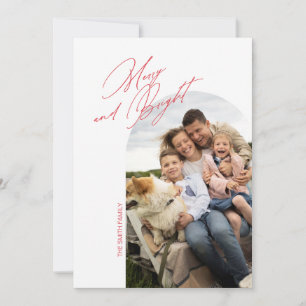 Carte de vacances simple et joyeuse en forme d'arc