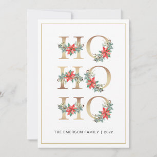 Carte de vacances simple Ho Ho Ho