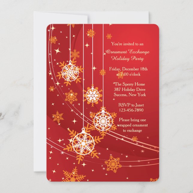 Carte de vacances Snowflou Dangles (Devant)