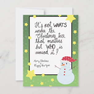 Carte de vacances Snowman Christmas Flat